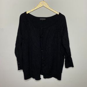 Lane Bryant Black Cardigan Sweater | 18/20